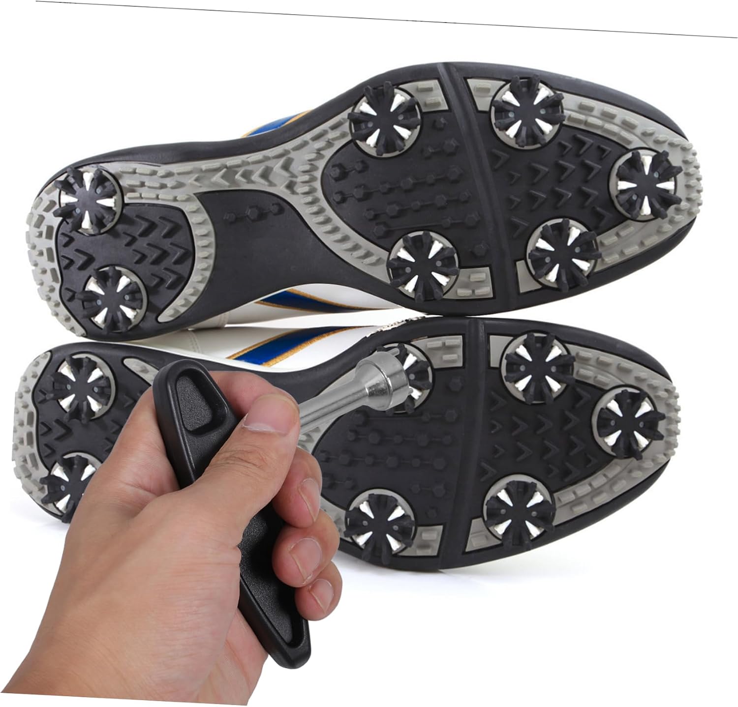 Toddmomy Gearless Golf Spike Wrench Long Pegs Ergonomic Plastic Handle for Easy Shoe Spike Removal Essential Tool for Golfers Black