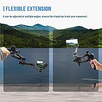 Vista 4 de Estabilizador de cardán para teléfonos inteligentes, cardán de teléfono de 3 ejes, extensión flexible antichoque con soporte de soporte
