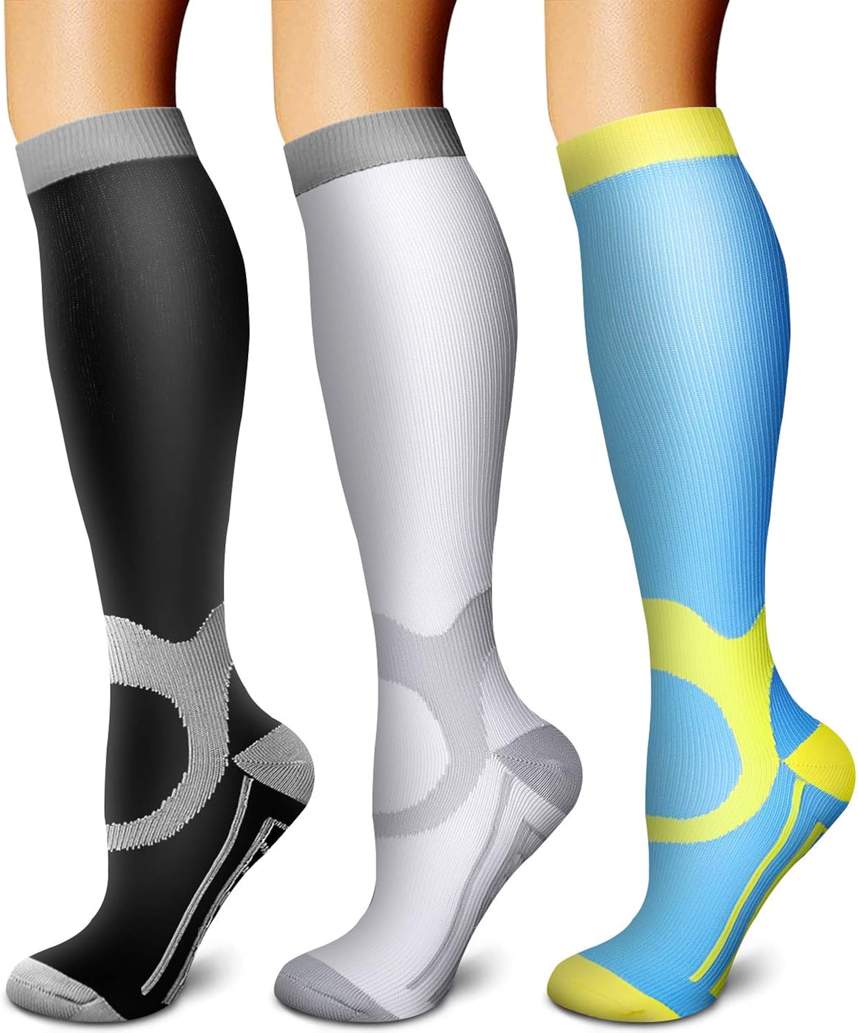 Bluemaple Compression Socks for Women & Men Circulation-Compression Socks -Best for Running,Nurse,Travel,Cycling
