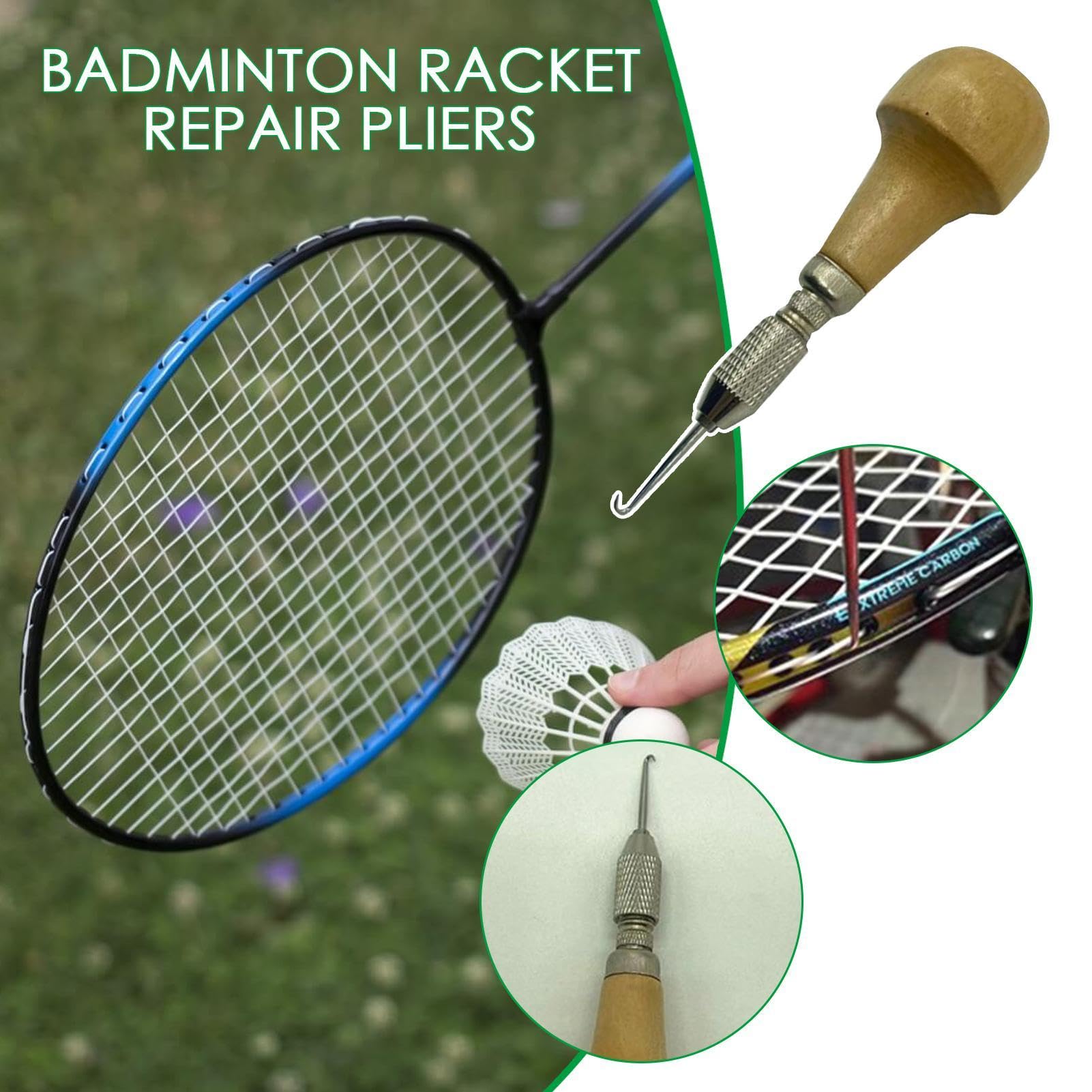 Herramienta para encordar Raquetas de Tenis, Squash y Bádminton, Extractor de Cuerdas de Bricolaje