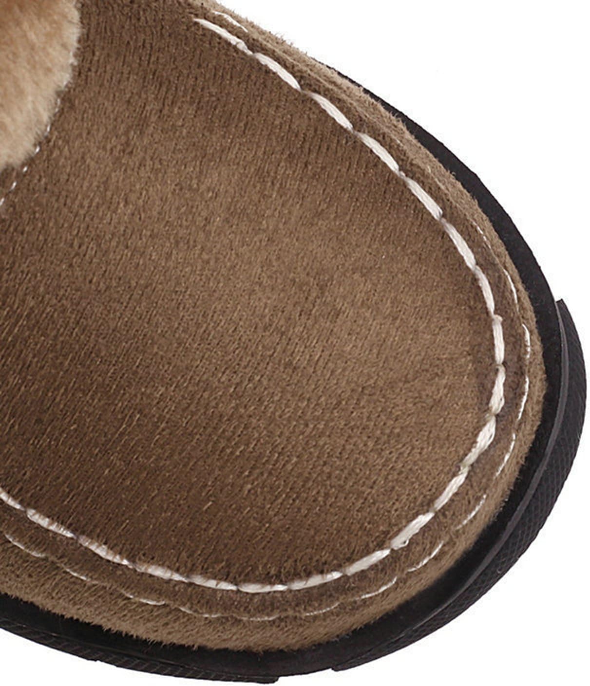 Women's Suede Faux Fur Warm Snow Boots Round Toe Comfortable Low Heel Fur Ball Flat Bottom Short Boots Suitable For Ice And Snow Days, Snow, Shopping