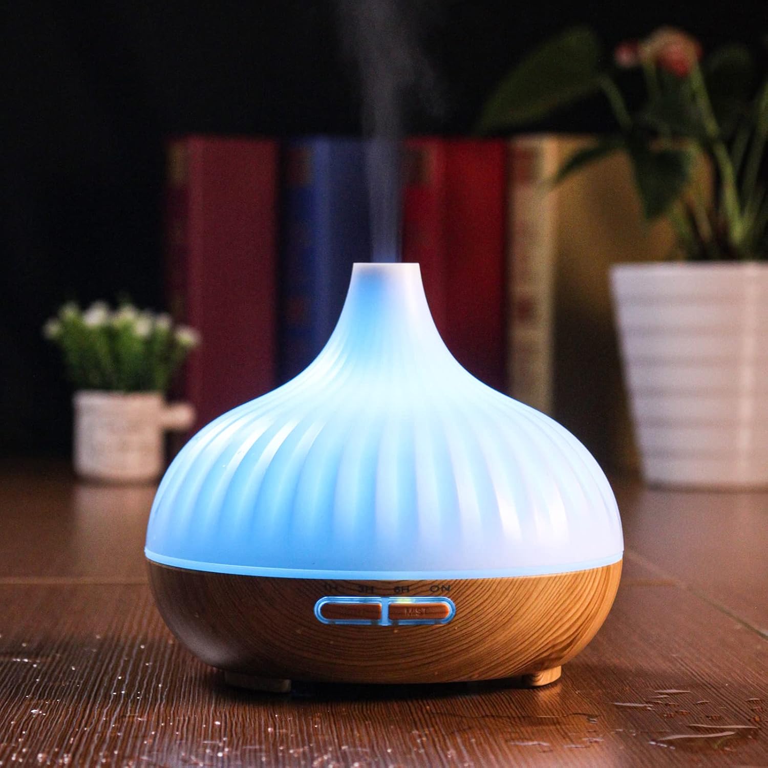 AIDOS Upgraded 300ml Ultrasonic Essential Oil Aromatherapy Diffuser – 4-Timer, 7 Ambient Lights, and Automatic Off-Switch – Cool-Mist Humidifier for Spa, Yoga, Home, and Office : Health & Household