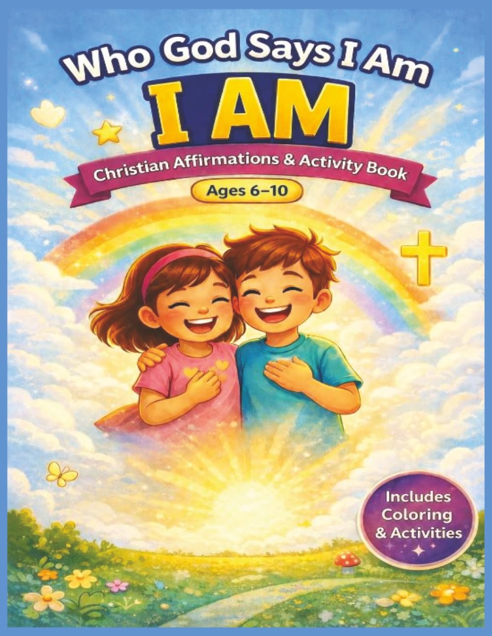 Who God Says I Am: Christian Affirmations and Activity Book: A Faith-Based Coloring, Prayer & Confidence Builder for Boys & Girls | Build Self-Worth, Kindness & Daily Habits with God