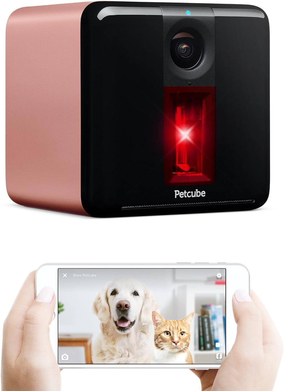 Petcube [2017 Item Play Smart Pet Camera with Interactive Laser Toy. Remote Dog/Cat Monitoring with HD 1080p Video, Two-Way Audio, Night Vision, Sound/Motion Alerts. App-Enabled Pet and Home Safety