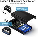 USB C à USB Adaptateur(2 Boîte), USB C Hommes à USB 3.0 Adaptateur féminin, USB Type C à USB OTG pour MacBook Pro iPad iPhone 14 13 12 et autres USBC ou Thunderbolt 4/3 Dispositifs (noir)