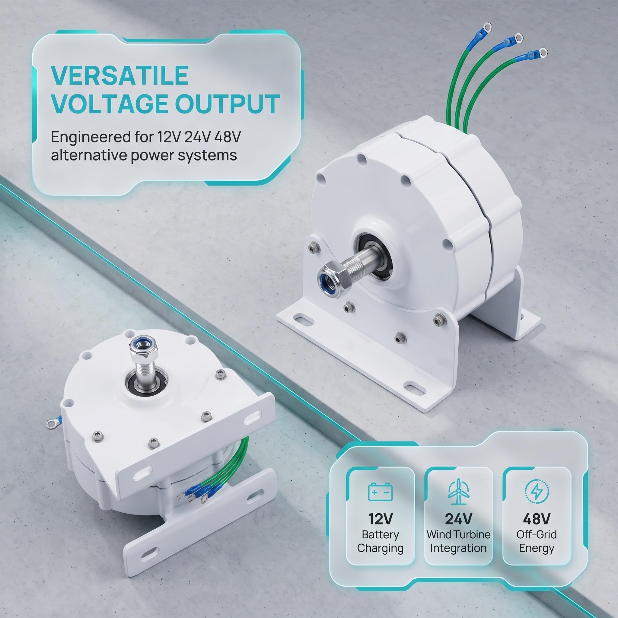 Générateur À Aimant Permanent Ac À Énergie Libre De 20 000 W, Alternateur Ac Triphasé Sans Engrenage À Aimant Permanent 220 V/48 V/24 V/12 V Pour Éoliennes Verticales/horizontales 220v