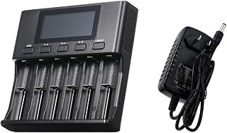 LOUJIN Lii-S6 DC 12 V 3A 6 Sots Kit Carregadores igentes Batterys 12 V 3A Adaptador para 3.7 V Li-Ion 3.8 V IMR 1.2 V Ni-MH/Cd 3.2 V LiFePO4 Recarregável Batterys Display LCD