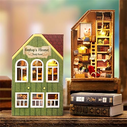 Miniatura 6 de Kisoy Romántica y linda casa de muñecas en miniatura, kit de casa de bricolaje, habitación creativa, regalo perfecto para amigos, amantes y