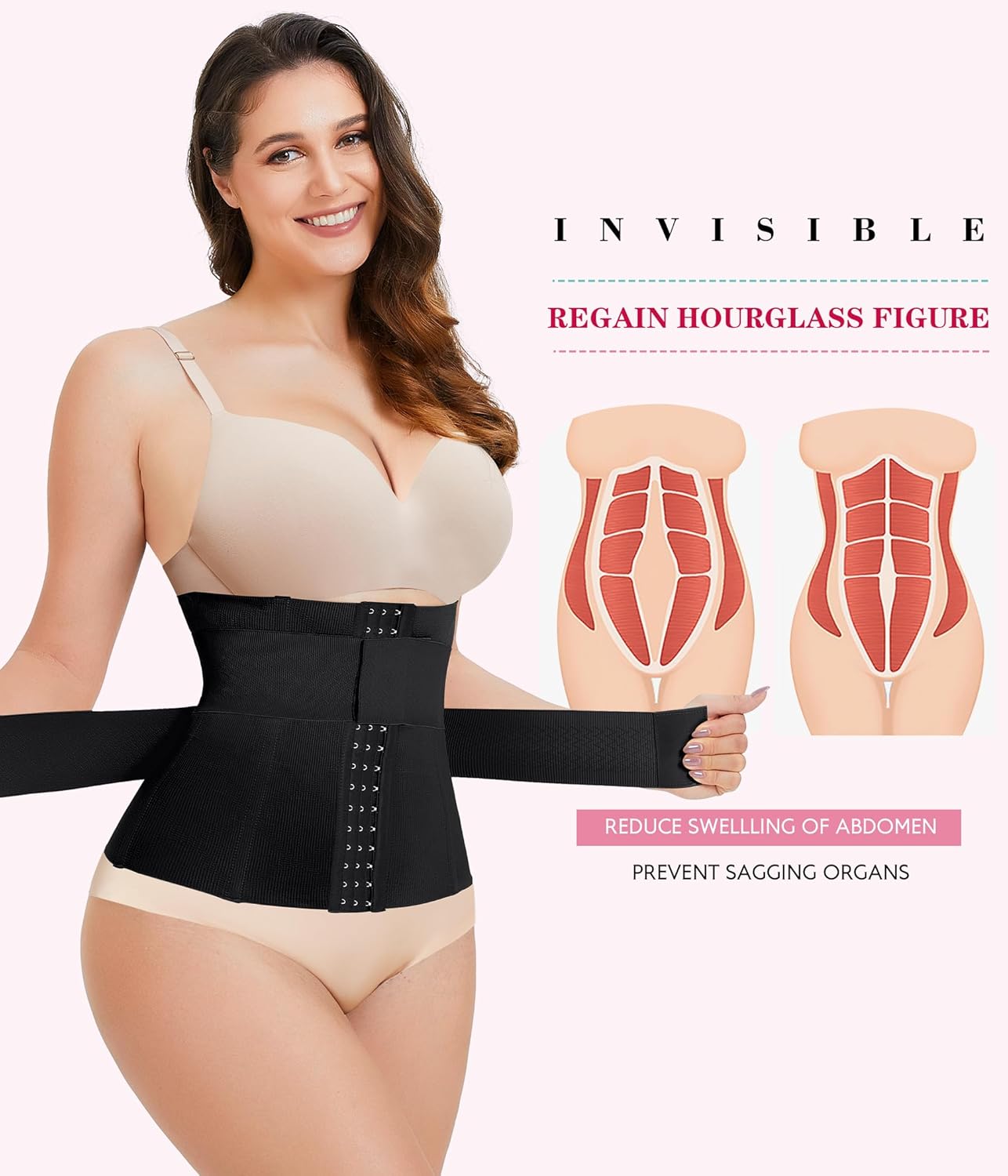 Ursexyly Women Waist Trainer Corset Tummy Control Body Shaper Waist Cincher Belt Postpartum Belly Band Stomach Wrap Shapewear - Image 3