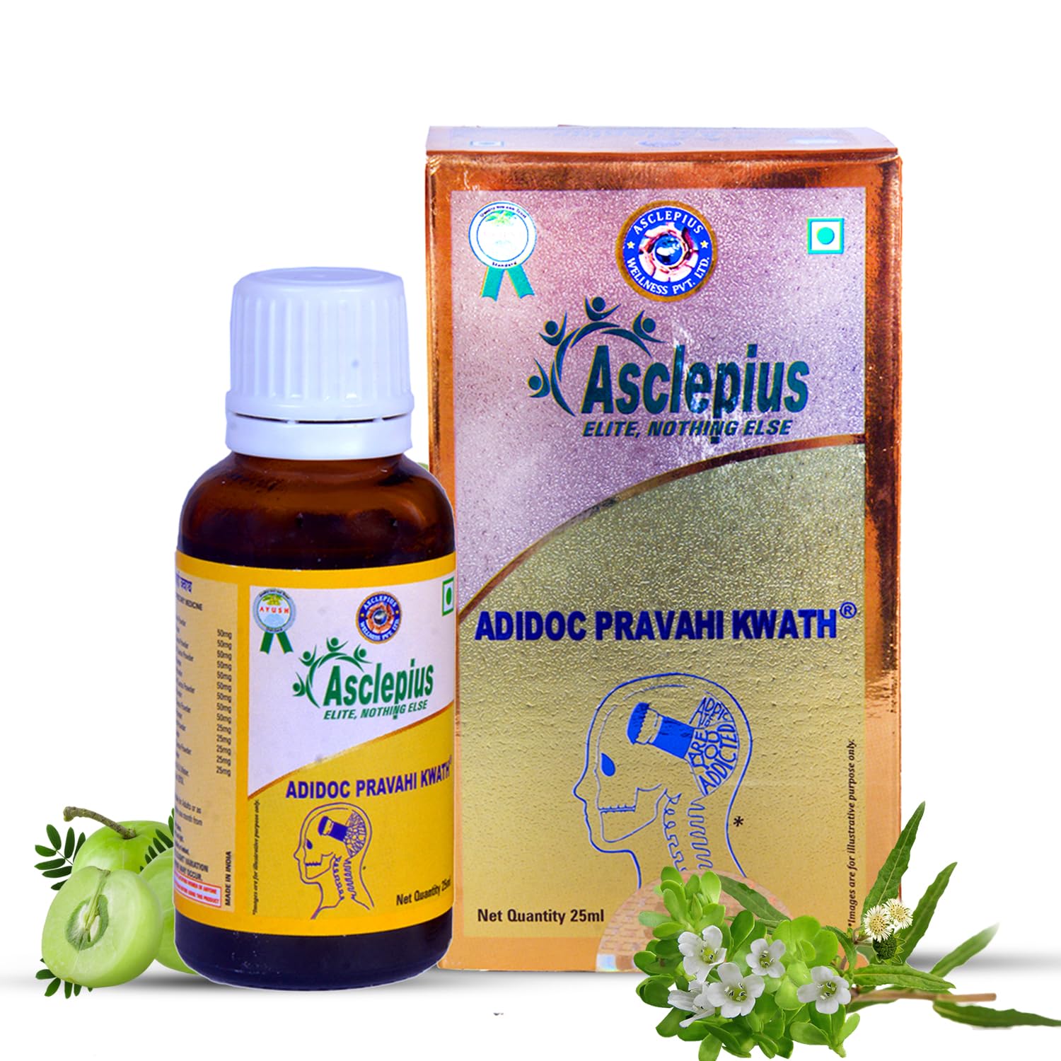 Asclepius Adidoc Pravahi Kwath Syrup, Ayurvedic Supplement, Helps to Quit Addictions of Alcohol, Smoking, Gutkha - 25 Ml (B0DFPTF5K4) Amazon Price History, Amazon Price Tracker