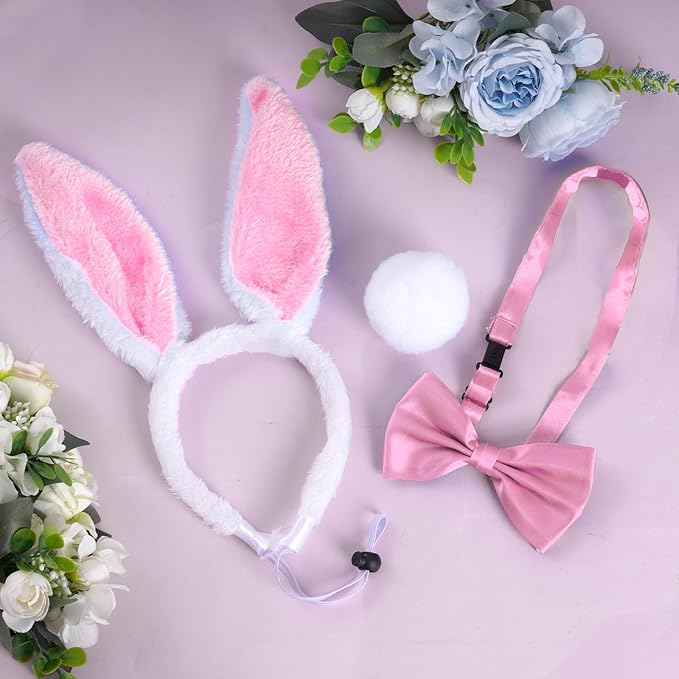 Disfraz de Conejo de Pascua para Perro, 3 Piezas (Rosa) miniatura 3