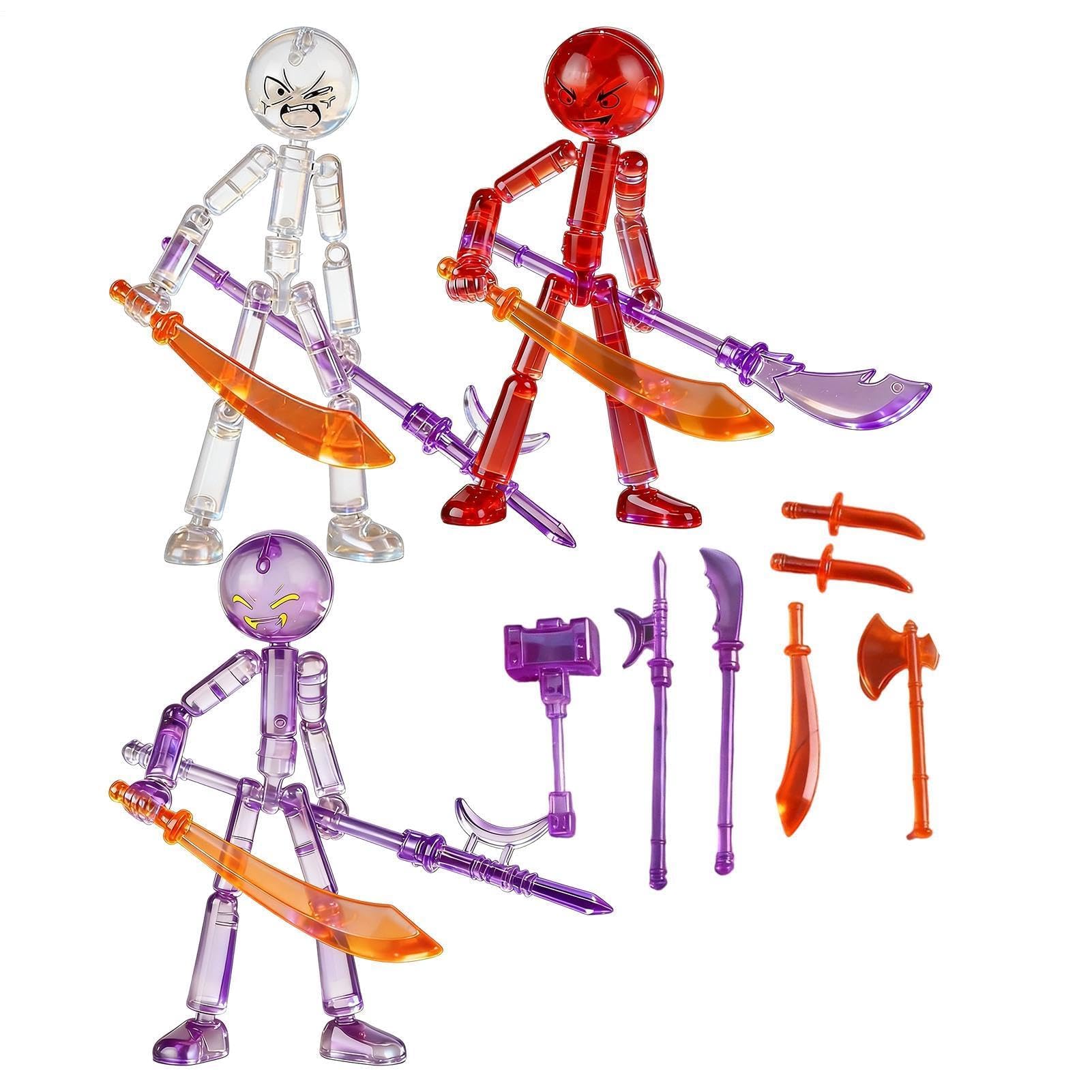 Collectable Action Figures Set, Stop Motion Figures With 7 Weapons, 12x18x3cm, Full Body Mechanical Doll, Multi-Jointed Movable Robot, Full Body Poseability, for Kids, Hobbyists (G# *3)