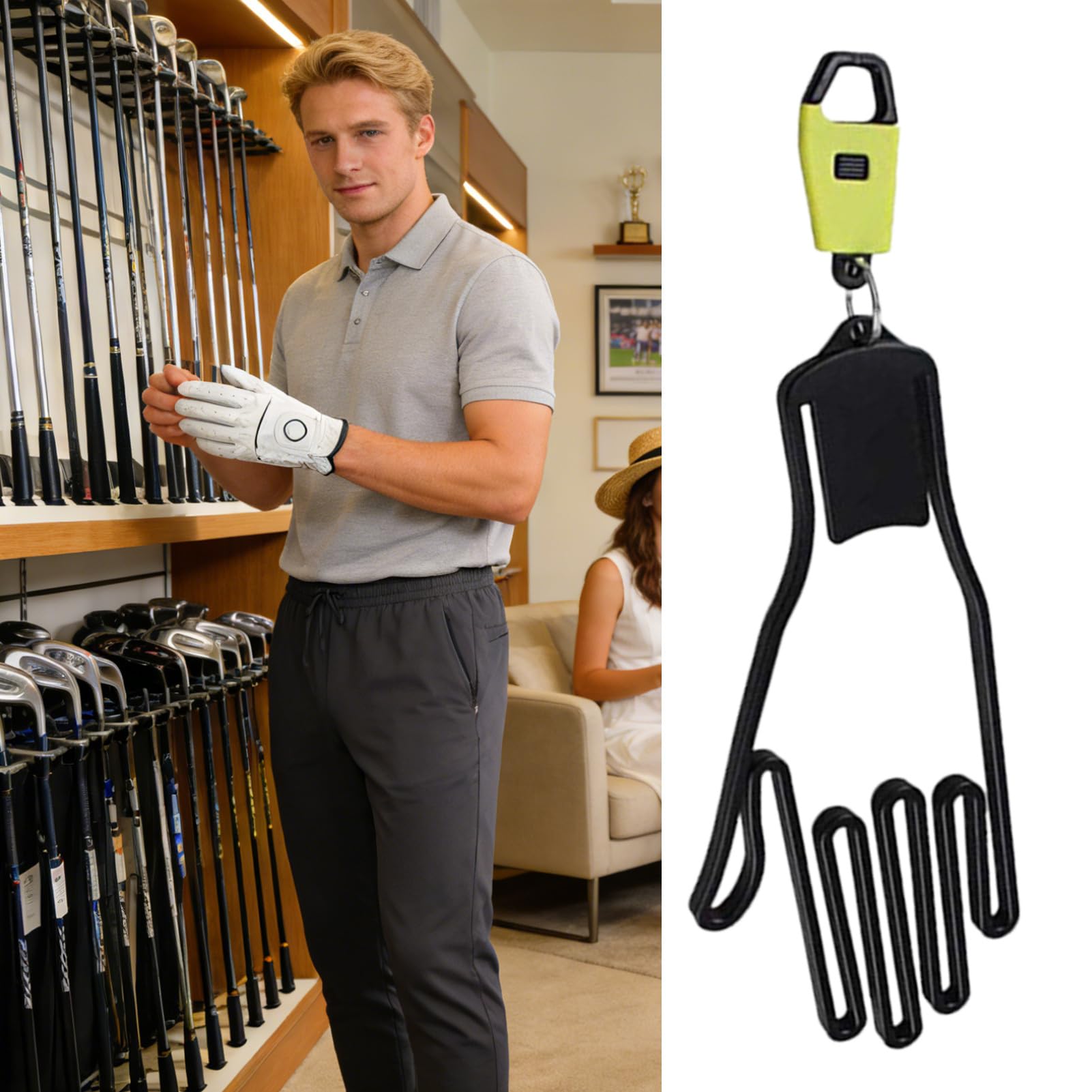 Support de gant de golf | Support de séchage universel avec porte-clés, étirement de gant de golf, pour l'entraînement, les cours de conduite, les sports d'intérieur dans le jardin, les loisirs, la