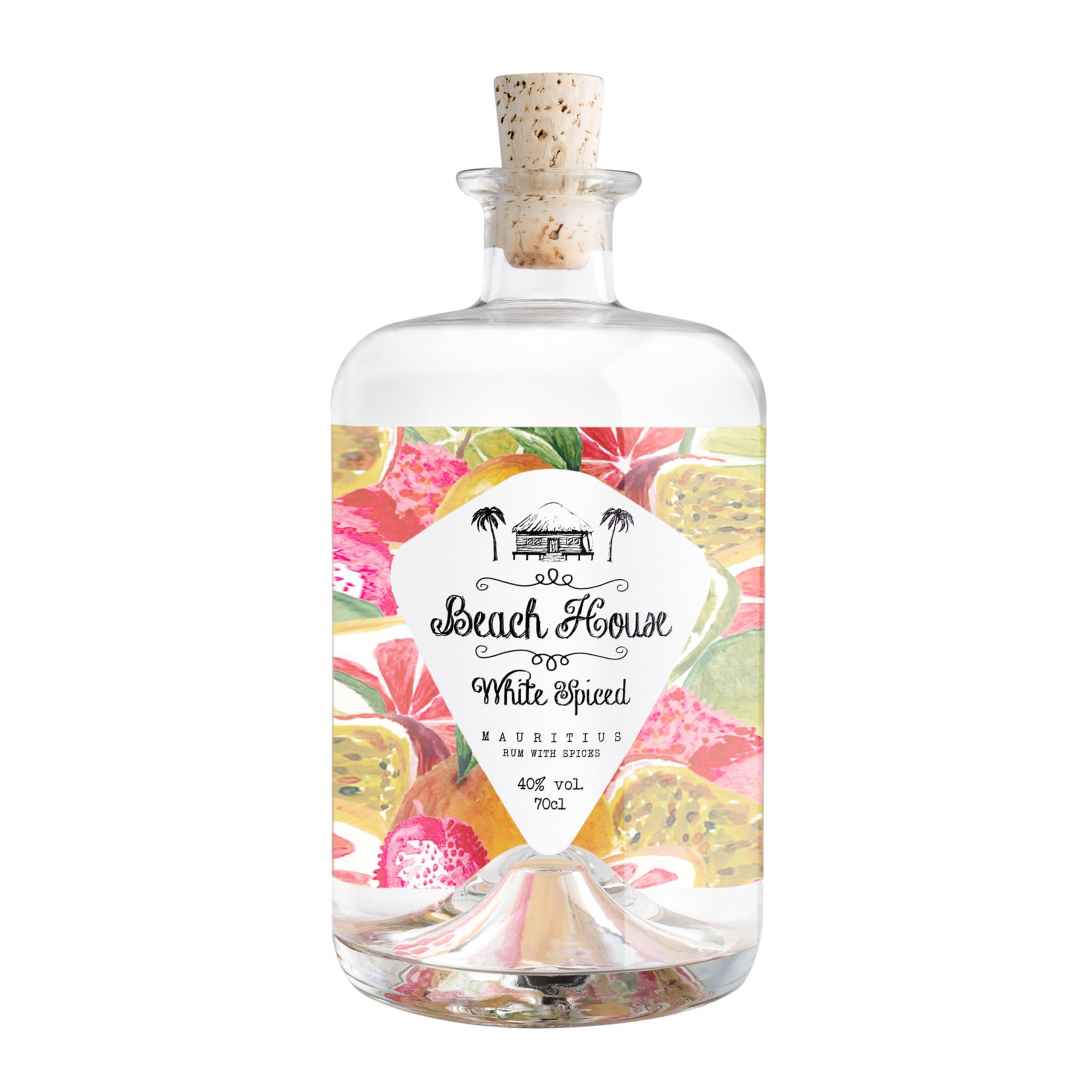 BEACH HOUSE White Spiced | Rum with natural flavours | Distilled in Mauritius | Blended and bottled in France | 40% ABV | 700ml | Perfect for easy-to-make cocktails