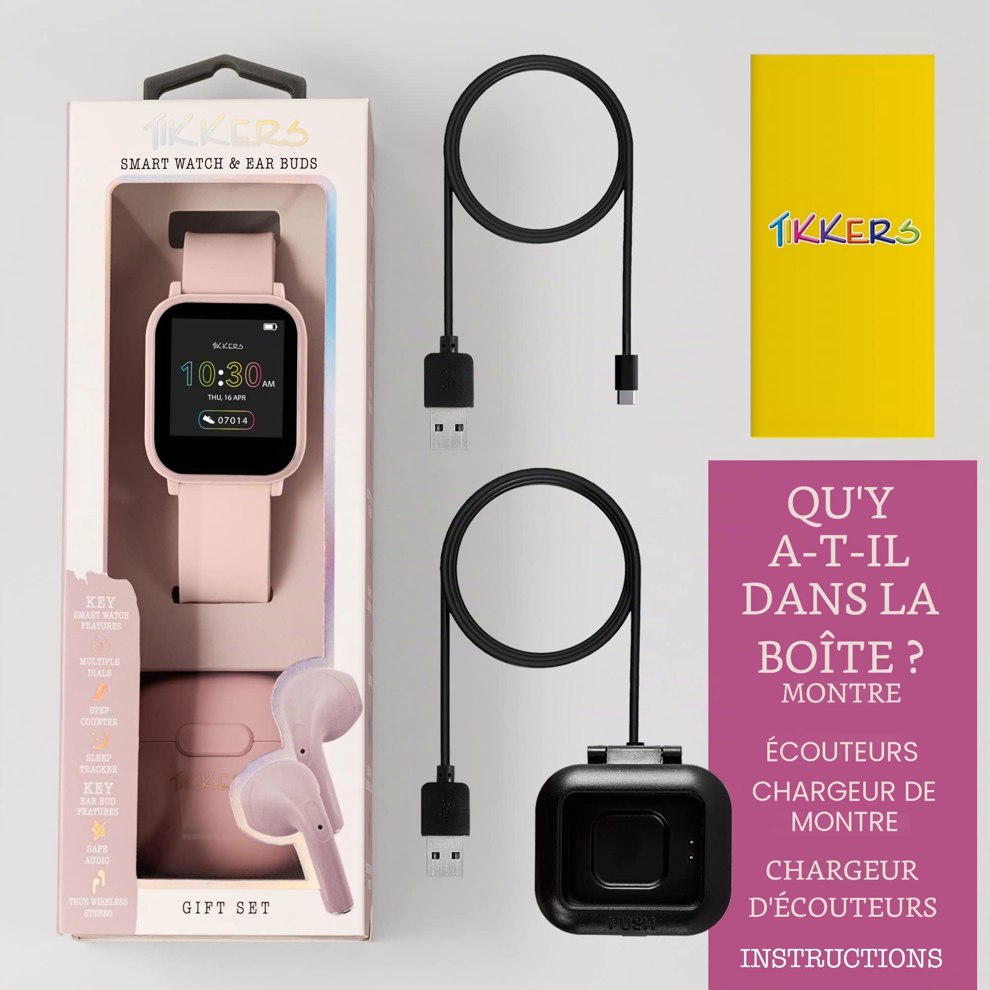 Tikkers Montre Intelligente Interactive pour Enfants TKS10-0001-SETARG