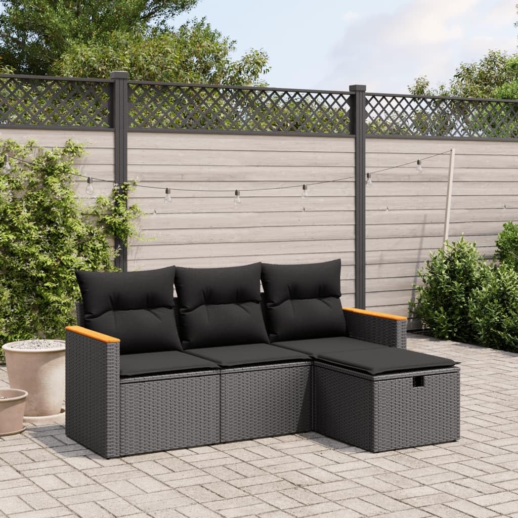 Salon de jardin résine tressée noir pour vos soirées d'été en terrasse