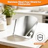 Protector anti salpicaduras para batidora KitchenAid de cabezal inclinable, accesorio de acero inoxidable anti salpicaduras, tapa de bowl de repuesto apta para lavavajillas 3