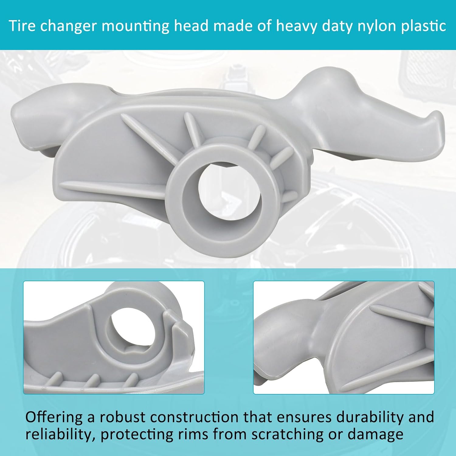 3 Pack Grey Low Profile Nylon Mount/Demount Head Kit Replacement for Coats Tire Changer Machine,Tire Changer Duck Head for Low Profile Tires TC184432 8184432