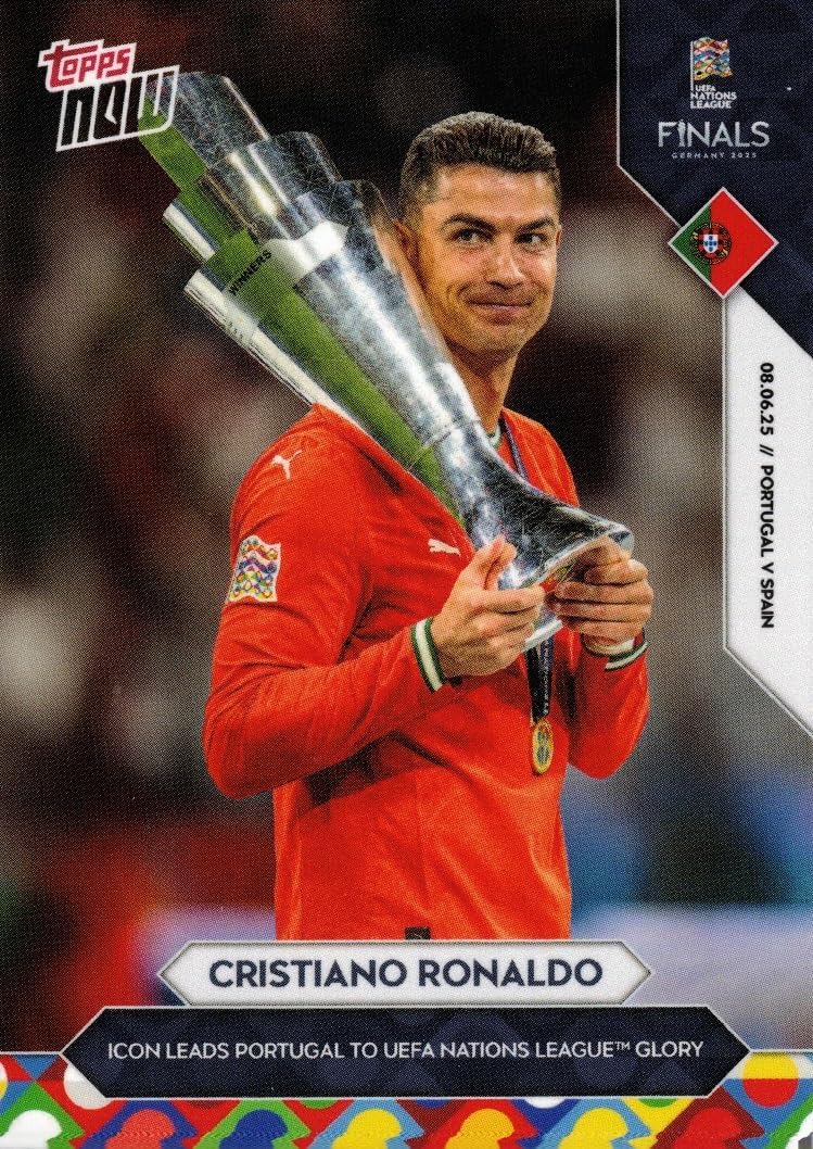 2025 Topps UEFA Nations League Now #007 Cristiano Ronaldo Soccer Card Portugal