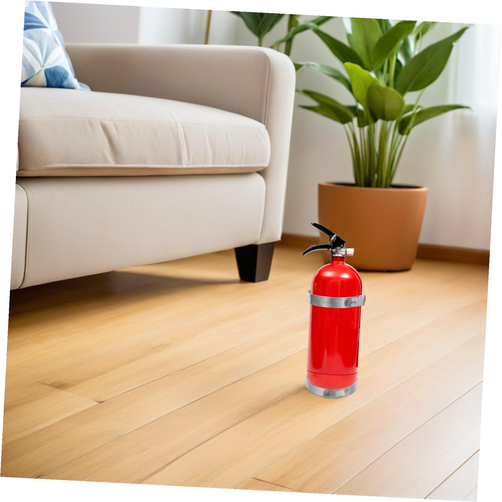 ibasenice Soporte Diseño de Acero de Incendios Inoxidable para Extintor Plata Compacto Duradero, Peso 3kg y Adecuado para Garaje y Áreas Públicas