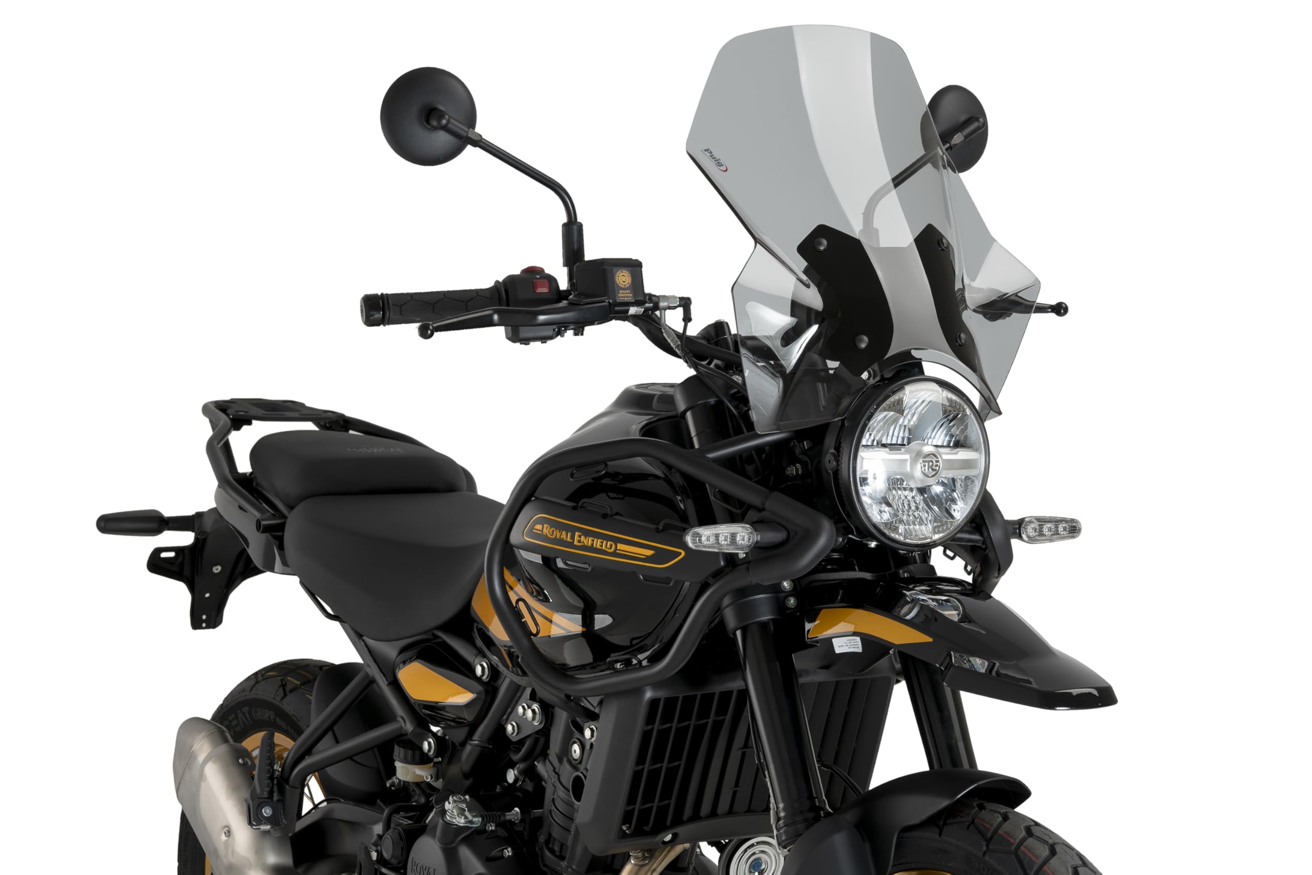 Puig 22113H Regulowana przednia szyba – ochrona aerodynamiczna i innowacyjna konstrukcja dla Royal Enfield Himalayan 450 2024-2025, przydymiona