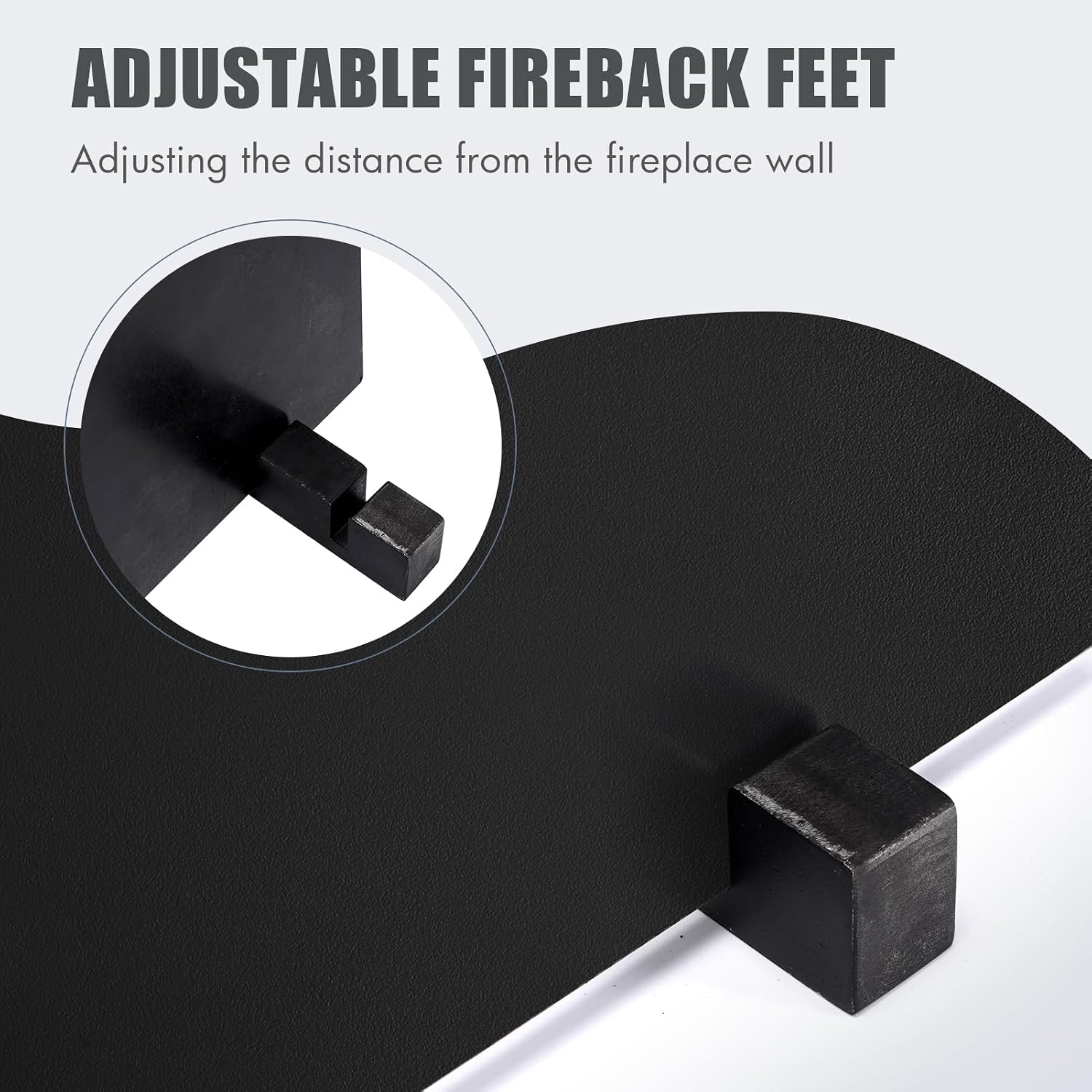 INNO STAGE Fireback Foot, Fireback Supports, Black, One of a Pair