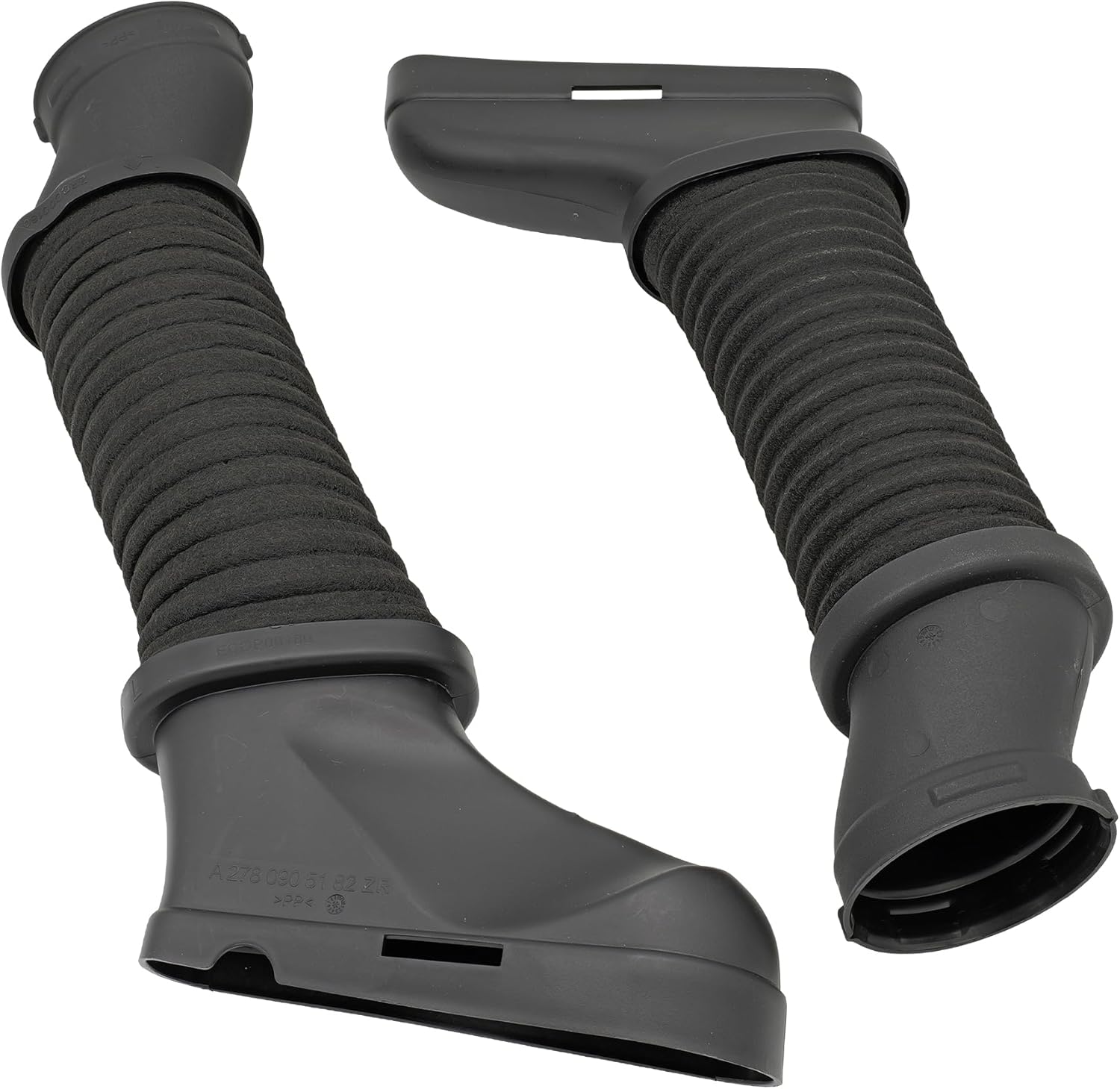 Pair Left & Right Air Cleaner Intake Duct Hose 2780905182 2780902082 for Mercedes-Benz CLS550 E550, CLS63 E63 AMG S LH & RH Replaces # 278-090-51-82 278-090-20-82