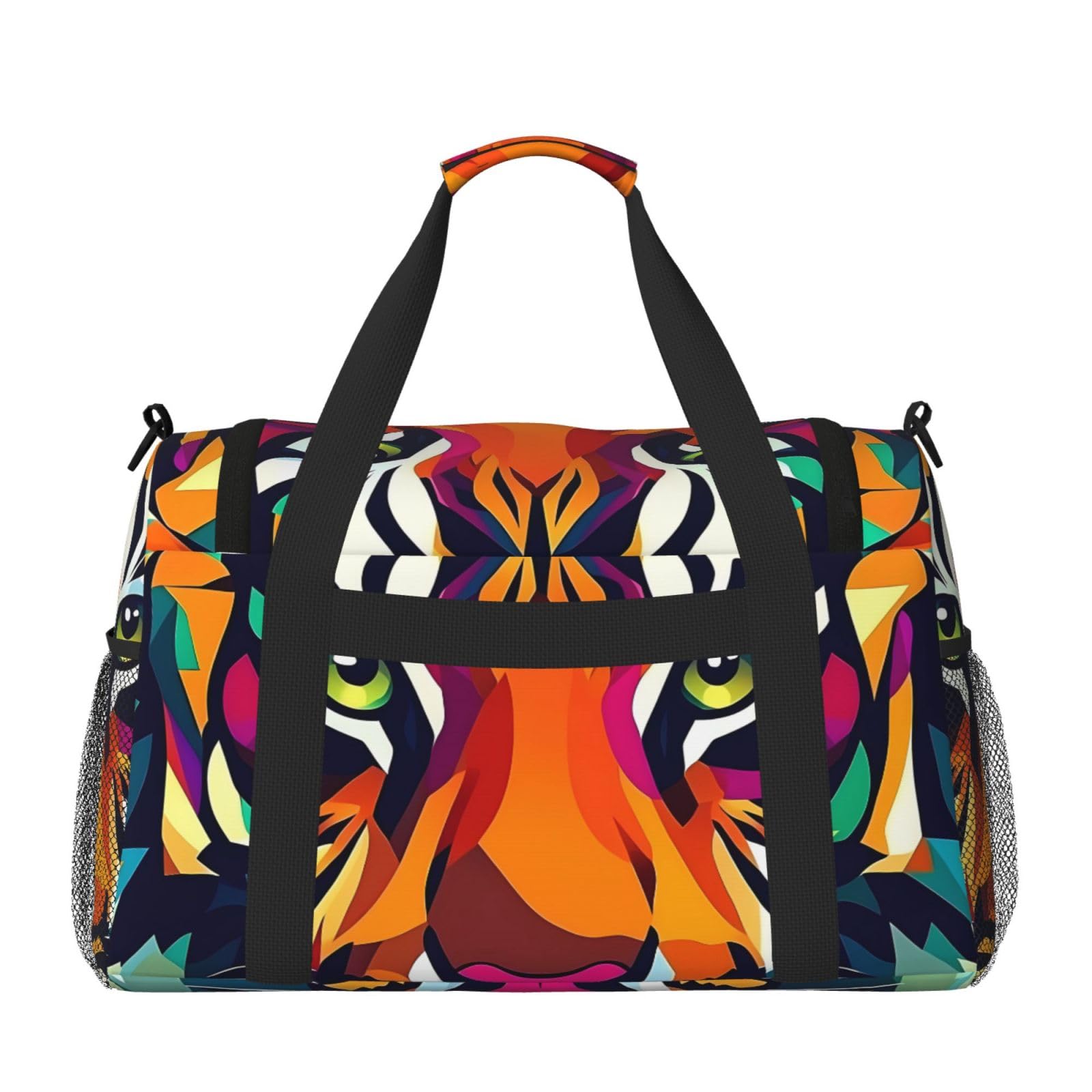 Moderne Tiger wasserdichte Reisetasche, kompakte Sporttasche, Fitnessstudio und Wochenend-Tragetasche für Damen und Herren