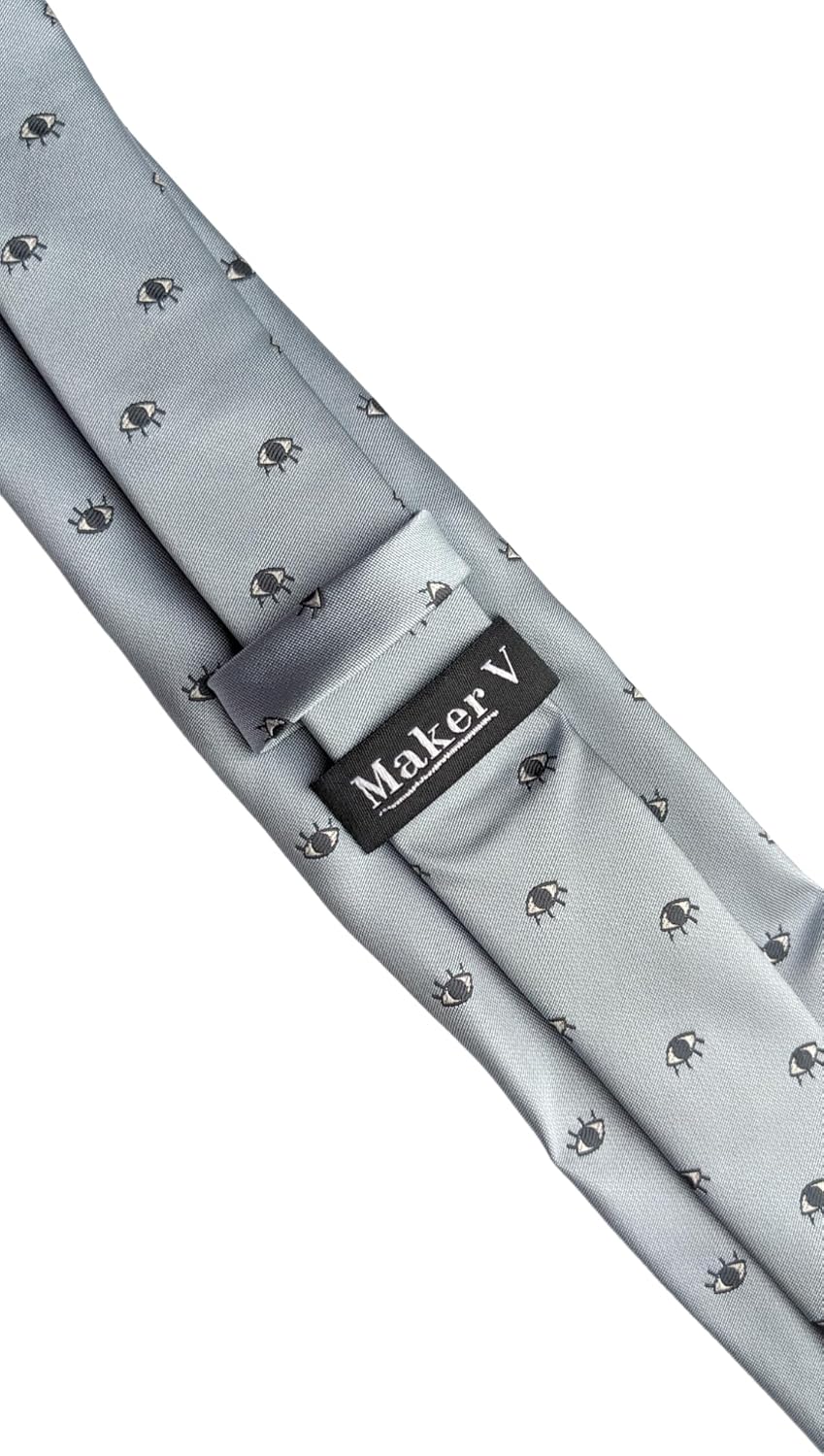 Maker V Eyes Neckties, Optometrist Necktie, Eye Doctor Tie, Optometrist Ties, Eye Surgeon gift for men, Oculoplastic Surgeon, Opthalmologist Gifts