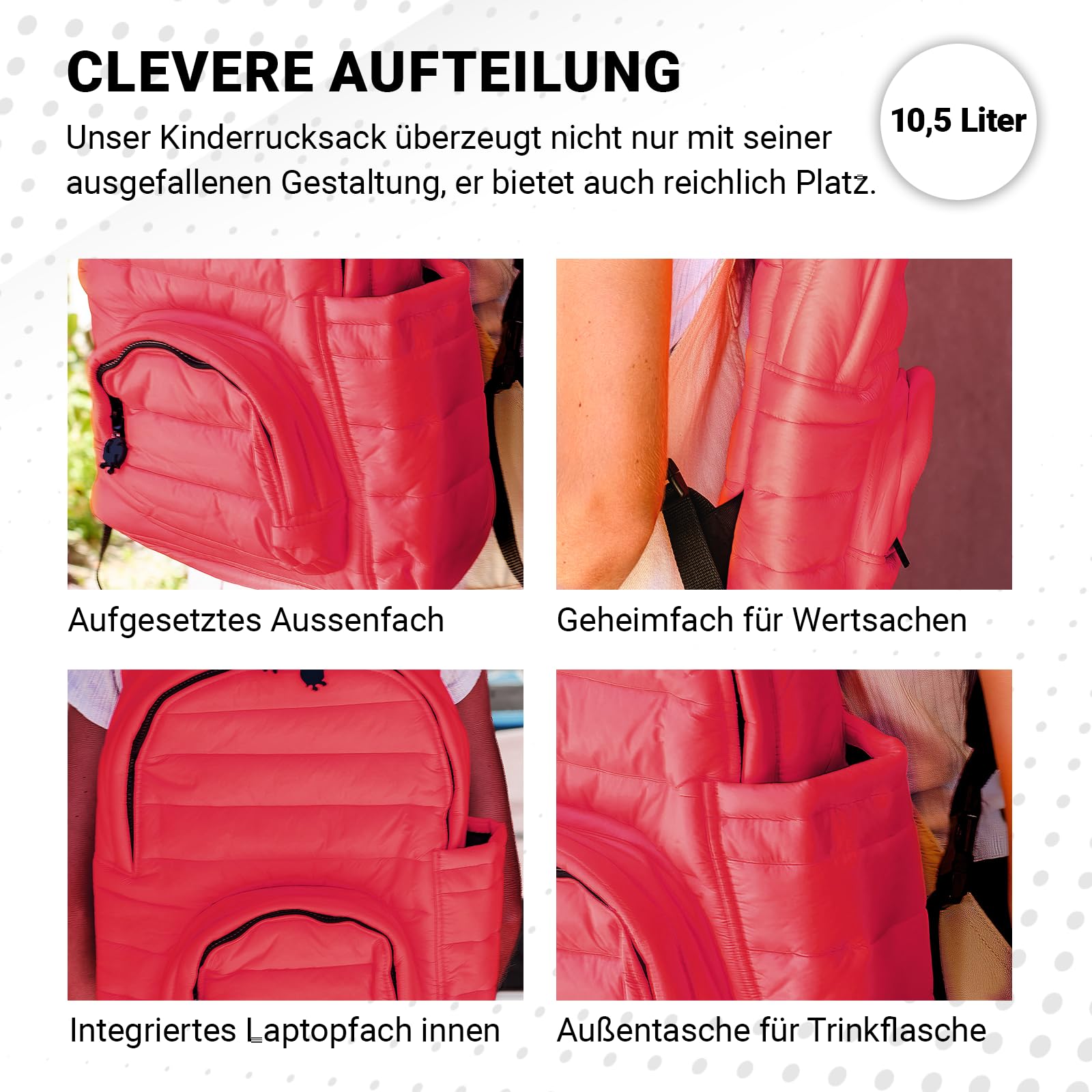 by MORIKUKKO Mochila con capucha, mochila para adolescentes y adultos, 33 x 7 x 40 cm, 10,5 l, ideal para la universidad y la escuela, mochila con compartimento para portátil, Rojo con