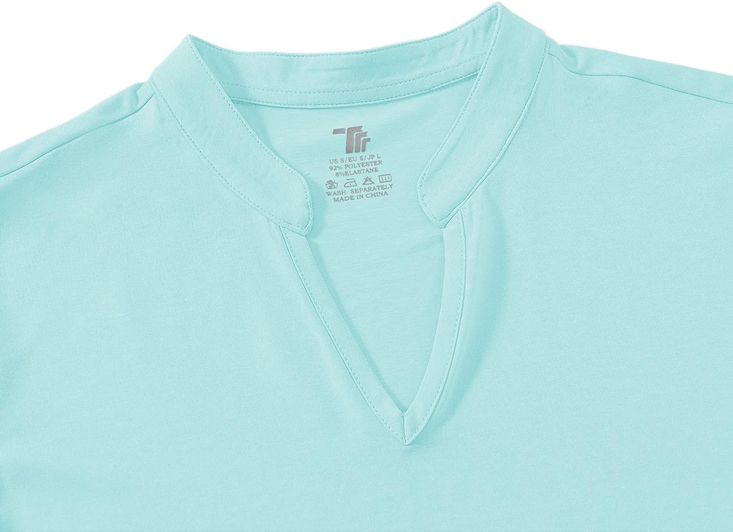 BGOWATU Women's Golf Polo T-Shirts Sleeveless V Neck Collarless Tennis Shirts UV Protection Quick Dry Lightweight - Image 4