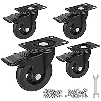 Vista 10 de Apllamo Juego de 4 ruedas de 3 pulgadas, 4 ruedas silenciosas resistentes, carga máxima de 2000 libras. Adecuado para hacer ruedas suaves