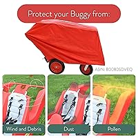 Vista 7 de Children's Factory Cochecito de 4 Pasajeros con Llantas "Fat Tire" que Nunca se Desinflan Bye-Bye Buggy, Cochecito Rojo para Múltiples Pasajeros