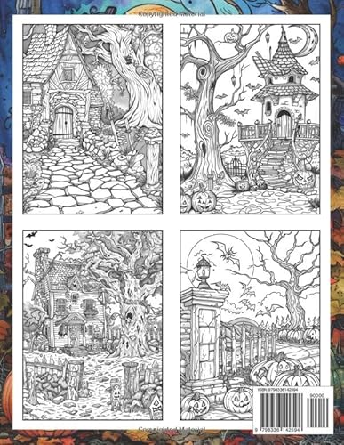 Halloween Gardens Coloring Book: Haunted Botanical Spaces for Halloween