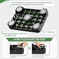 Vista 4 de SOYO Taburete de un solo paso para movilidad, dispositivo de asistencia de plataforma de pasos pequeños antideslizante para interiores/exteriores