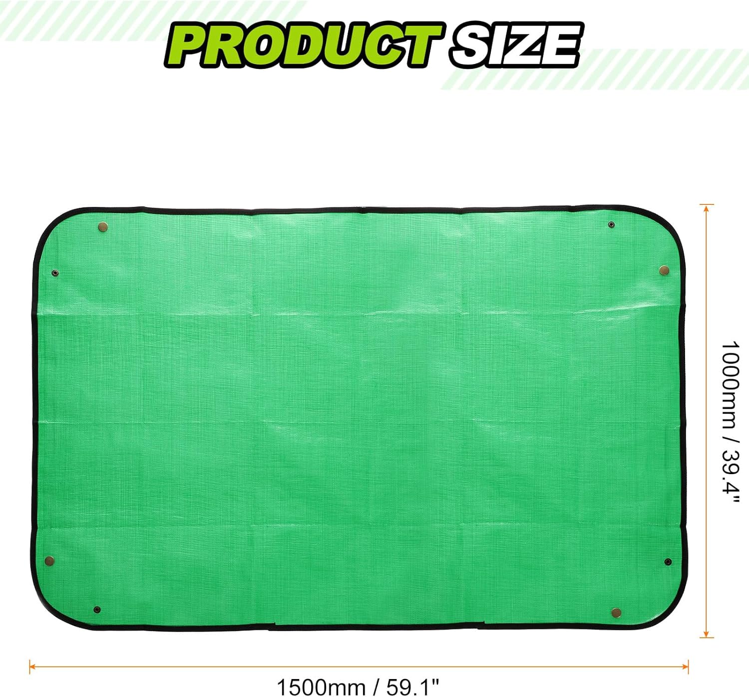 HARFINGTON 3pcs Repotting Mat 39.4" x 59.1" PE Cloth Waterproof Plant Repotting Mat Foldable Portable Gardening Potting Tray with Metal Buckle for Indoor Plant Change Soil Watering, Green