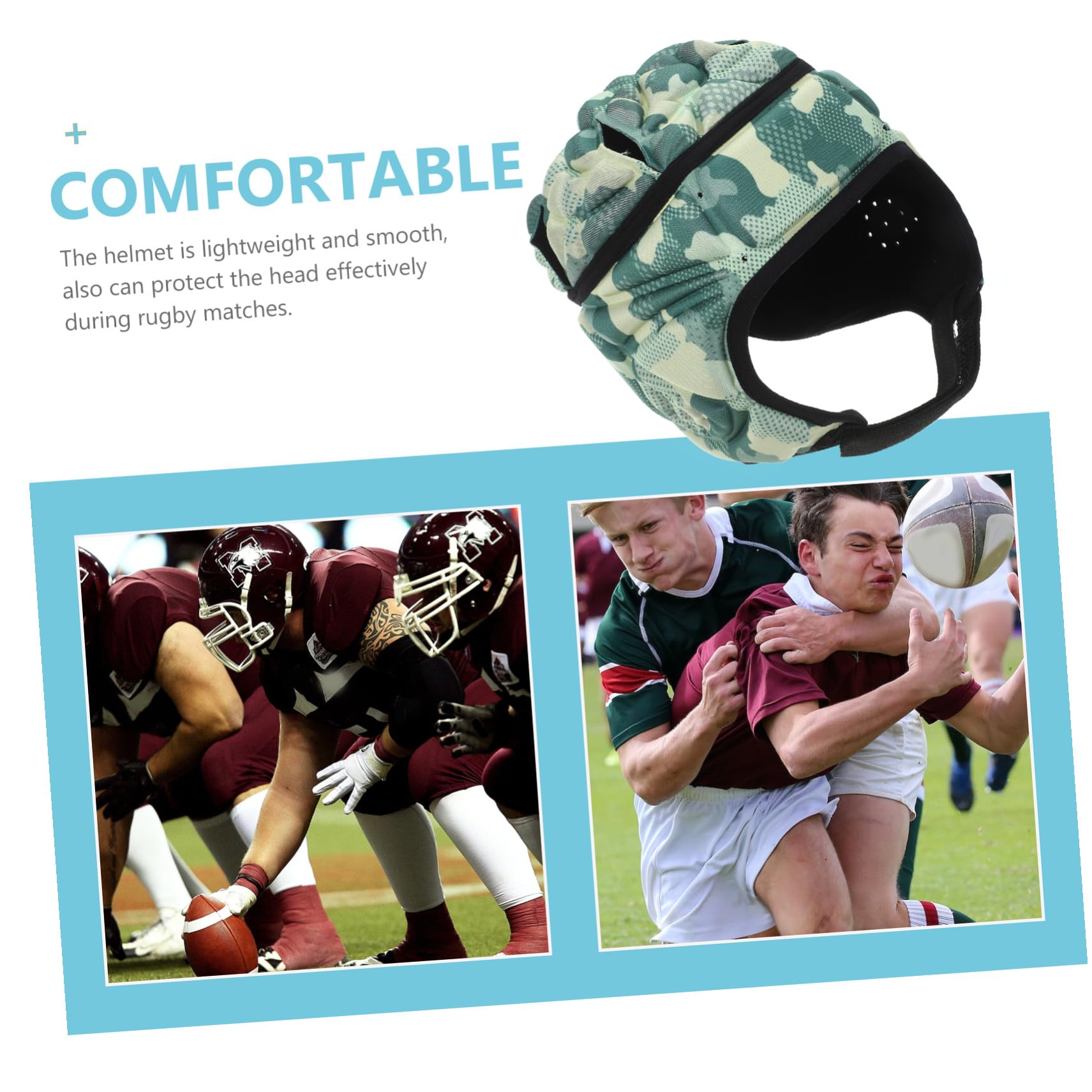 VICASKY Verstellbarer Jugend Footballhelm Schutzhelm mit Eva Schaum und Polyester Komfortabel und Schützend für Rugby und Fußballtraining
