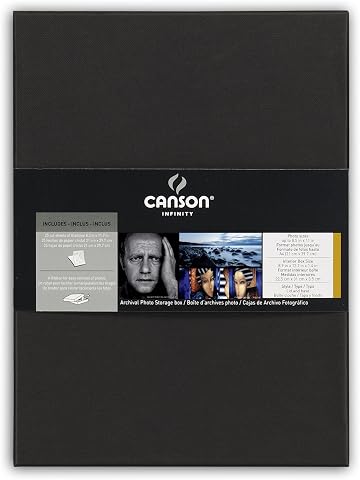 Canson Infinity Archival Box for 8.5 x 11 Inch Images and Documents, Black