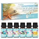 Soulorigin Beach Fragrance Oils Set, Essential Oil Gift Set for Diffuser, Summer Scent Diffuser Oil, Diffuser Scents Oil for Home-Ocean Spray, Pink Sands, Salty Sea, Pina Colada, Island Life, Sunshine