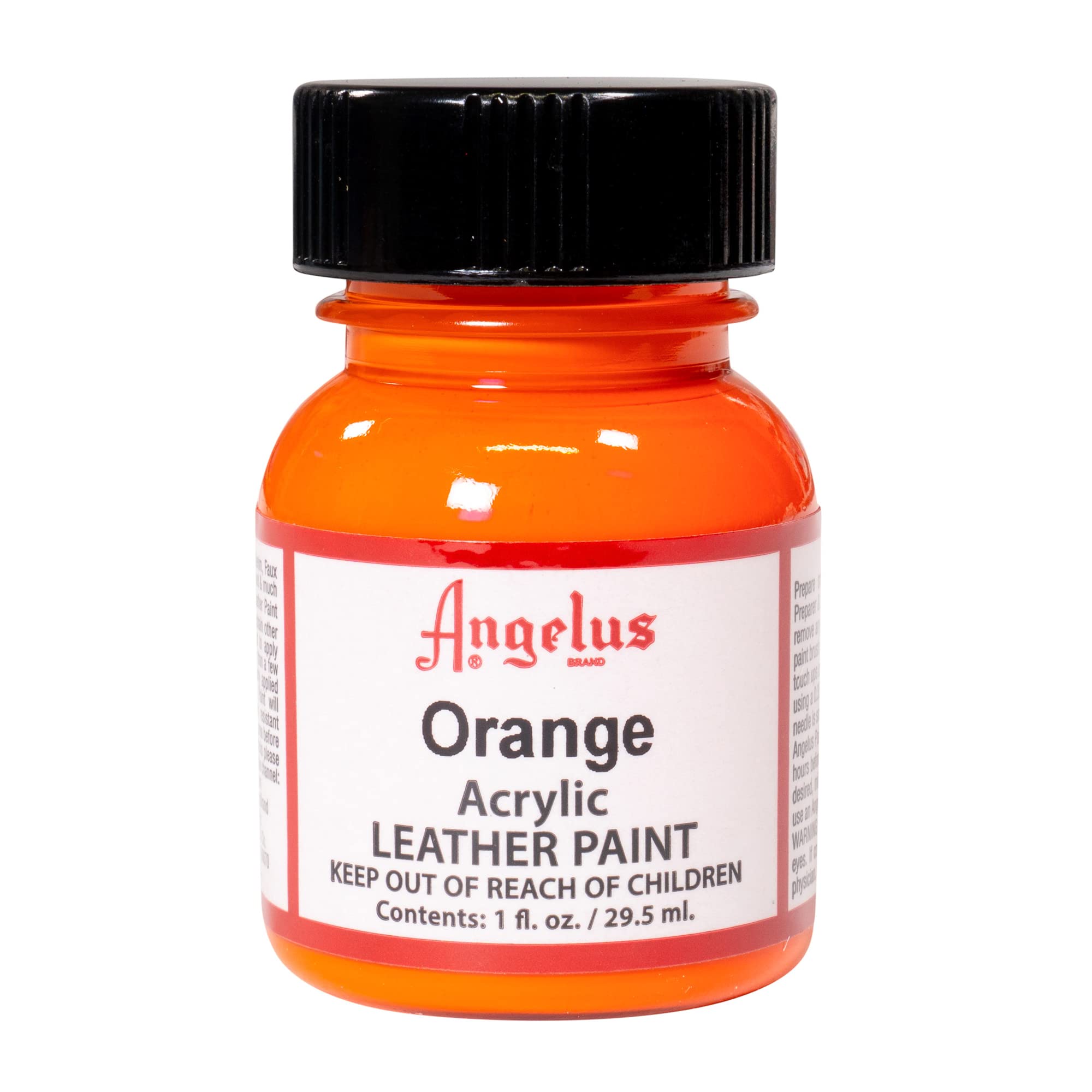 Angelus Acrylic Leather Paint For Shoes, Sneakers, Leather, Canvas, Furniture, and More - 1 fl oz, Orange