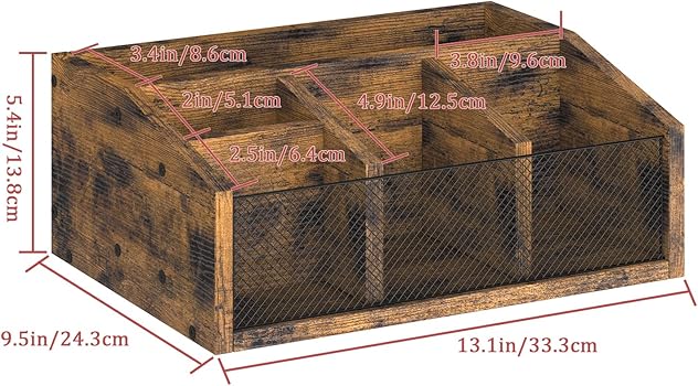 Organizador de café y té - Caja para kit de accesorios de cafetera - Bandeja con 5 cajoncitos para infusiones azucarillos tazas cápsulas,Dispensador para Guardar Accesorios cafés y té2