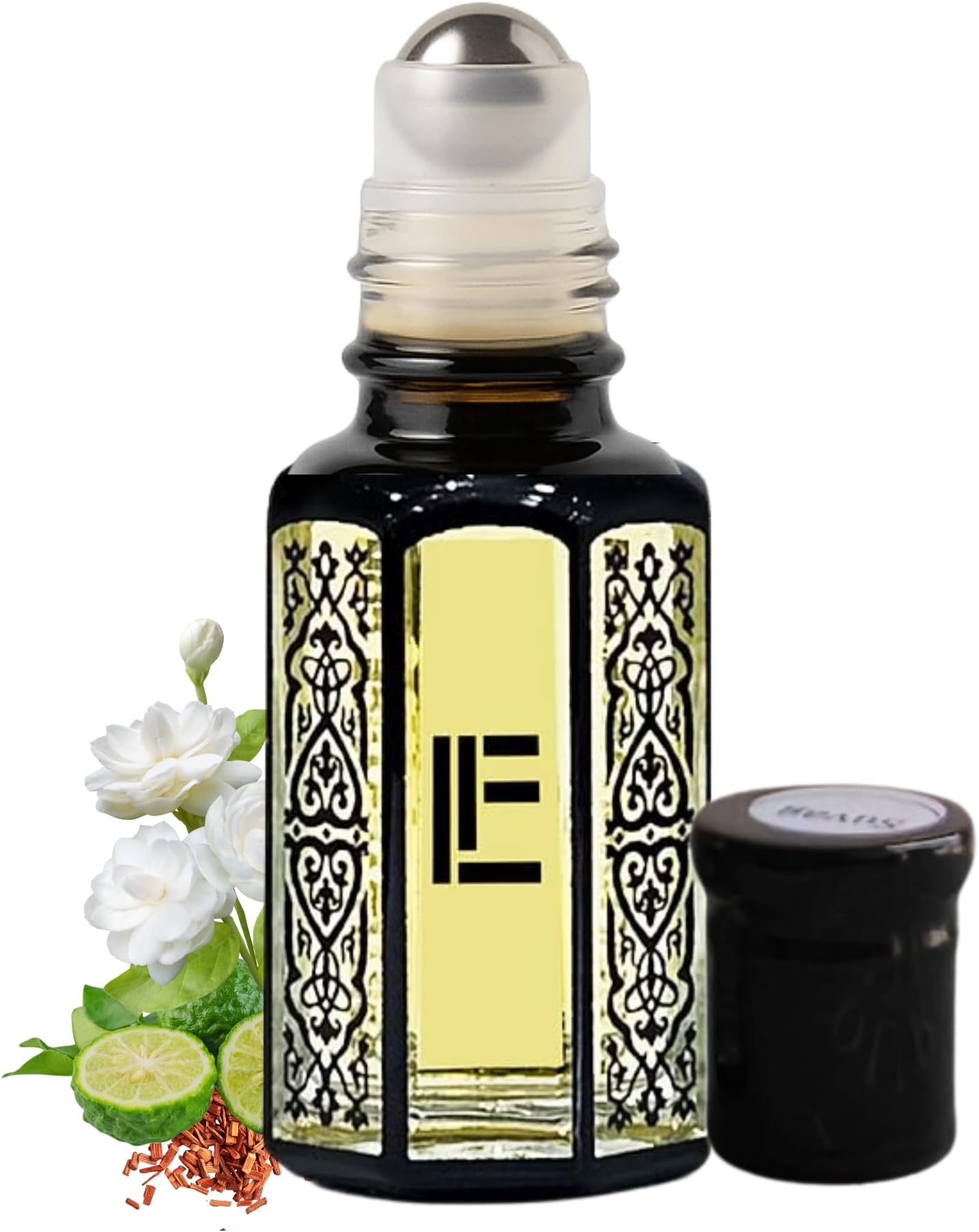 Roll On Perfume Oil White Musk 6ml – Alcohol-Free Attar with Bergamot, Jasmine & Sandalwood Notes for Men and Women, Soft Fresh Long-Lasting Body Fragrance Inspired by Classic Musk