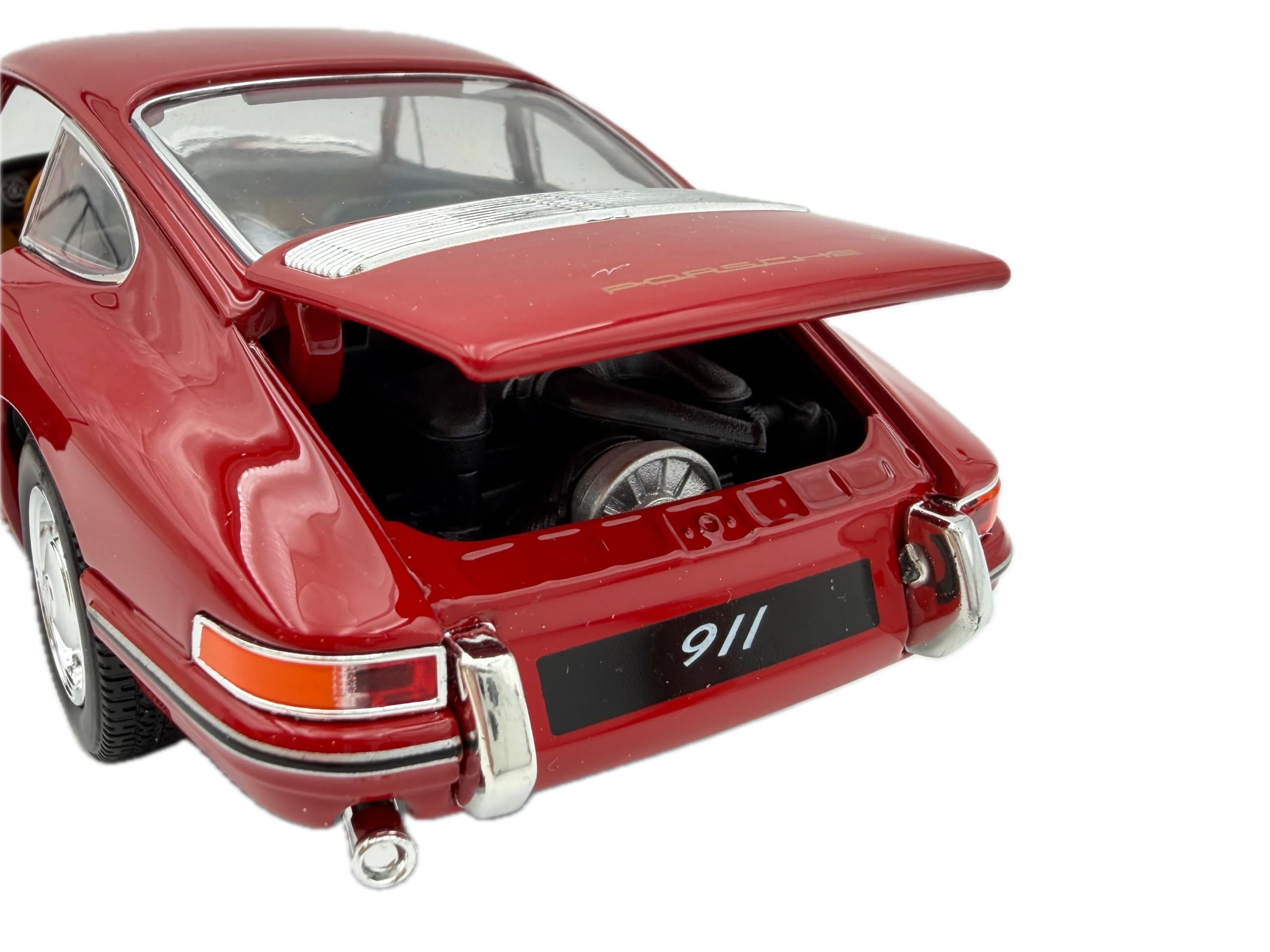 Porsche 911 Modellauto 1:24, rot - Detailgetreues Sammlermodell I GT Marketing I Miniatur Fahrzeug (Museum Edition)