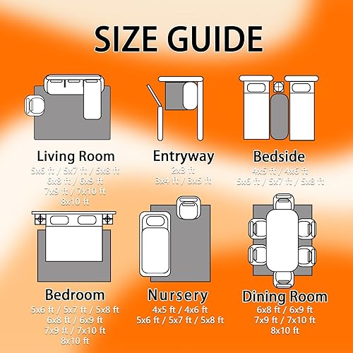 Miniatura 7 de Alfombras de los años 70 para dormitorio, alfombra de 4 x 6, decoración del hogar y decoración de la habitación de los años 70, alfombra retro