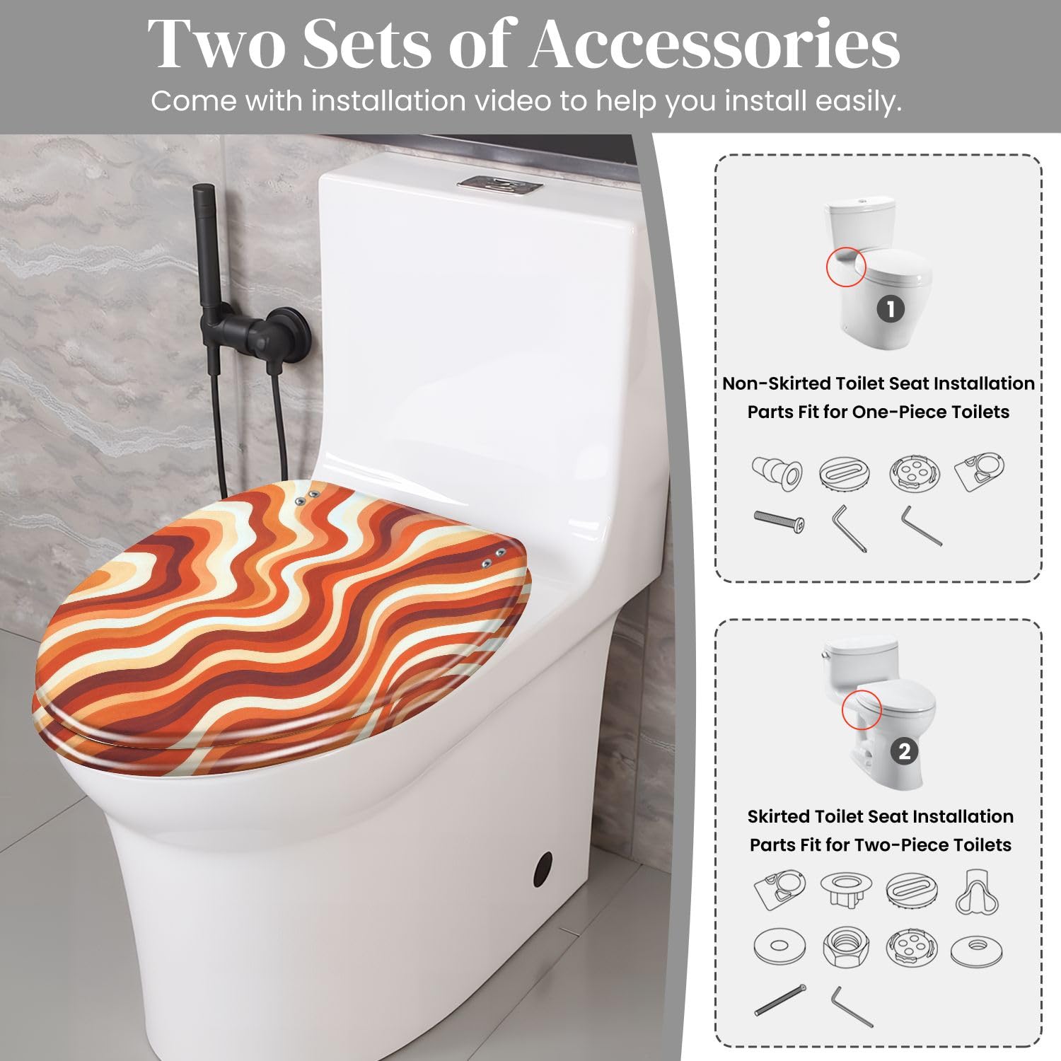 Asiento de inodoro alargado para baño