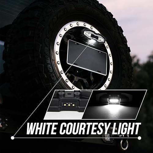 Miniatura 6 de Luces traseras LED de persecución, 5 modos (estroboscópico, cortesía, marcha atrás, marcha y freno), barra de luz de freno Chase para Polaris RZR