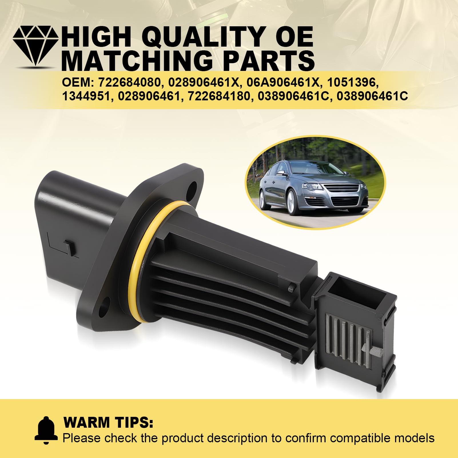 Débitmètre D'air Pour Passat B6 Golf 4 Polo 9N 722684080, Touareg Caddy Jetta T4 T5 Galaxy Alhambra Cordoba Leon Octavia Superb Capteur 028906461X Capteur Débit Masse D’air