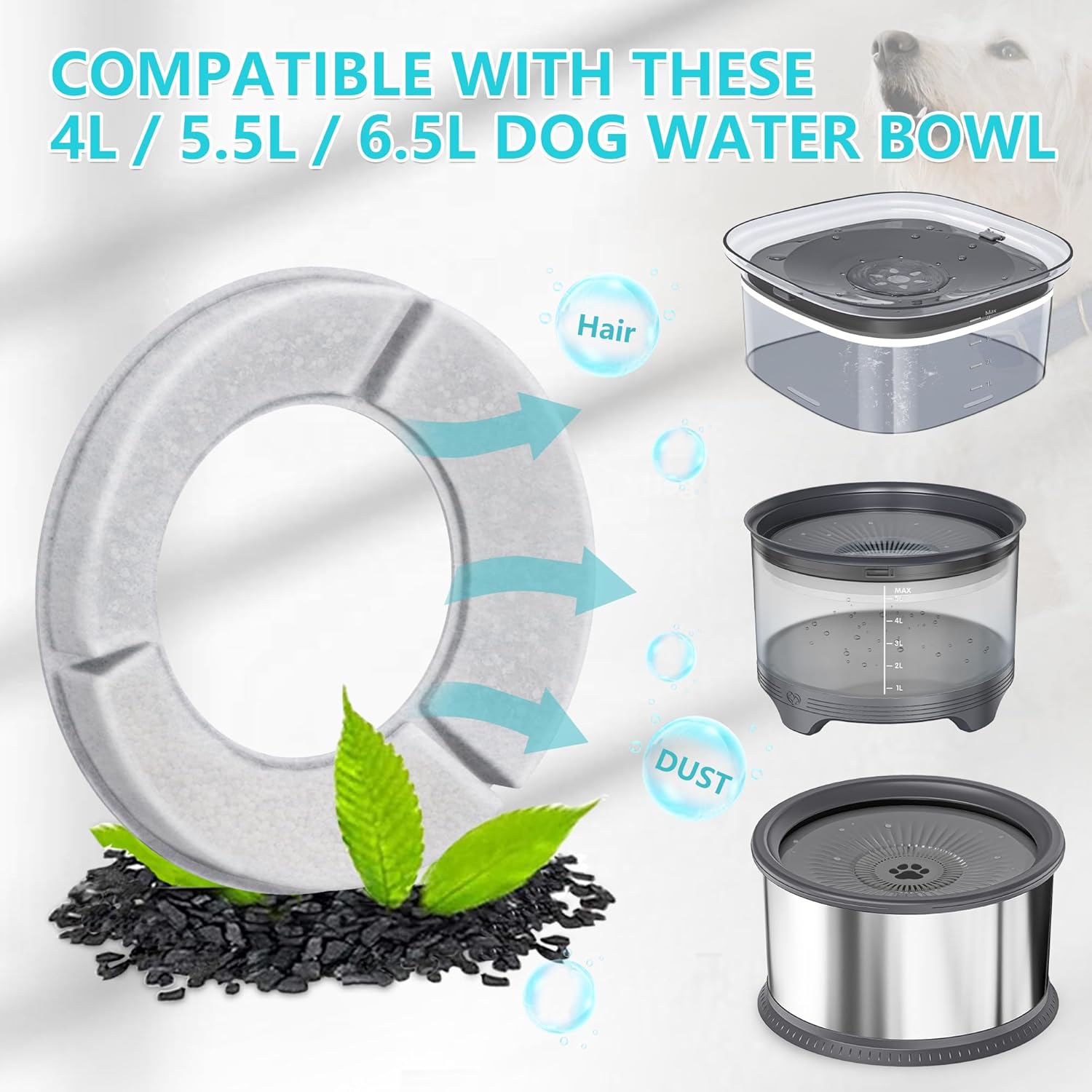 UPSKY 5PCS Ersatzfilter für 3 Liter/101 oz, 4 Liter/135 oz und 6,5 Liter/1,6  Gallonen Hundenäpfe : Amazon.de: Haustier UPSKY 交換用フィルター 5個 3L/101オンス 4L/139オンス 6.5L/1.6ガロン 犬用ウォーターボウル用