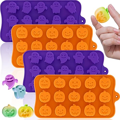 Miniatura 8 de Moldes de silicona para flores de chocolate, 4 unidades, 11 formas, 60 cavidades, molde para fondant de chocolate, tamaño bocado, rosa, floral, para