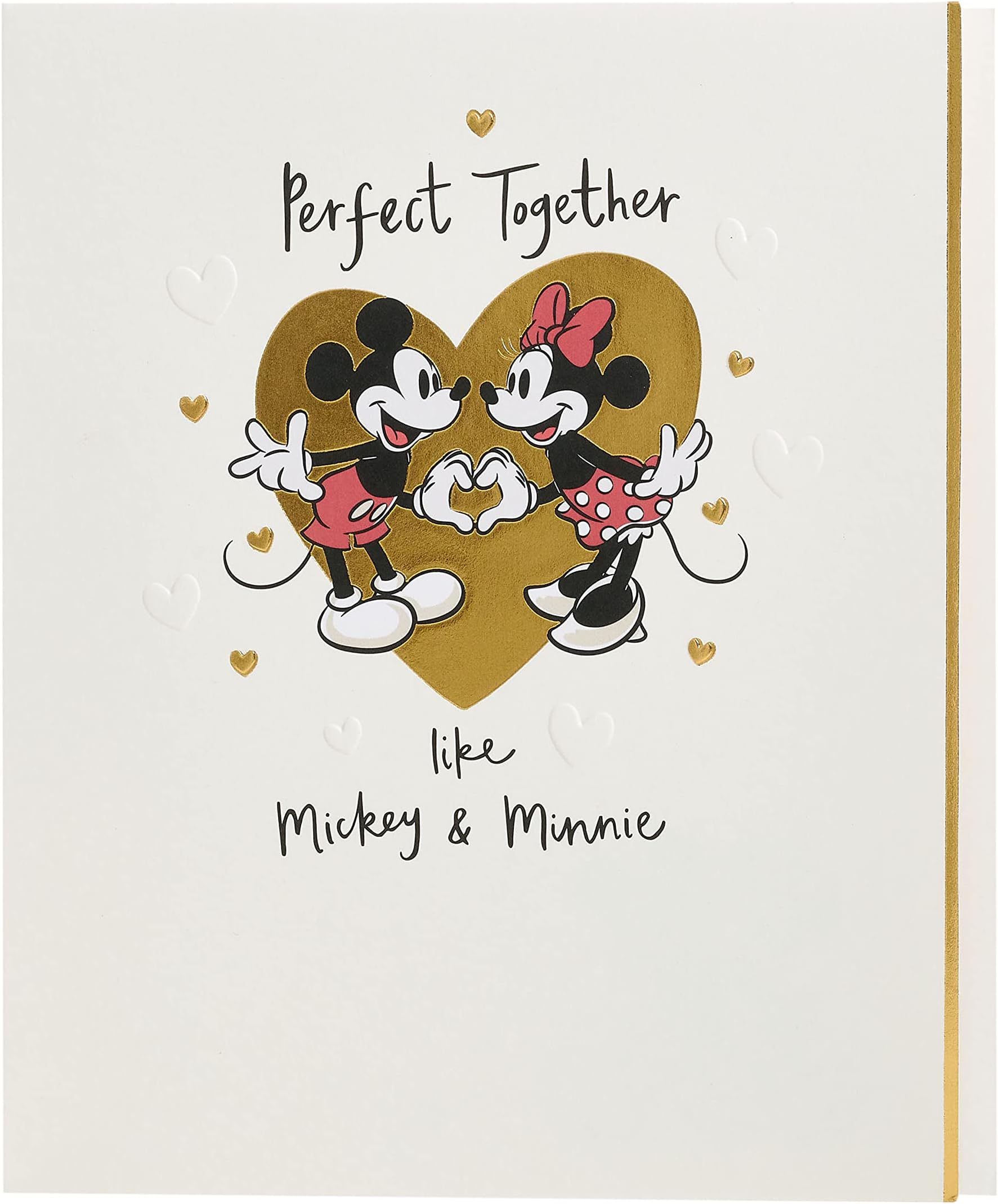 UK Greetings | Disney Anniversary Card | Happy Anniversary | Her/Him | Mickey & Minnie Mouse Design | With Envelope | 159 mm x 184 mm